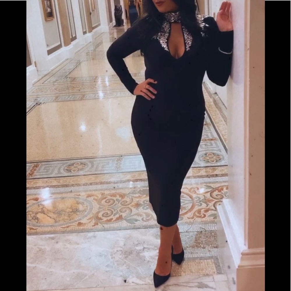 Black Sequin Hot Miami Styles Dress